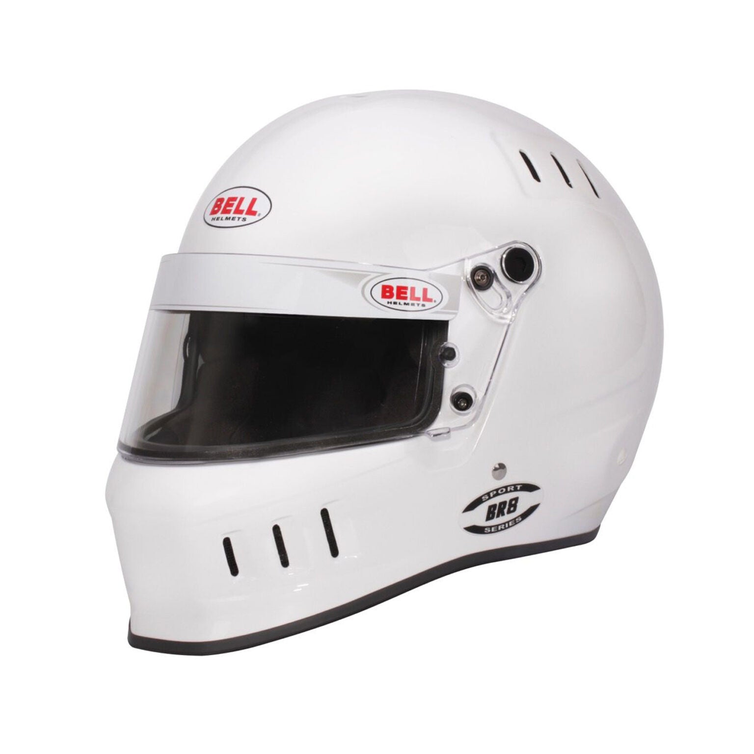 Bell BR8 SPORT Dirt Track and Off-Road Racing Helmet - Snell SA2025, Snell SA2025 | Gloss White