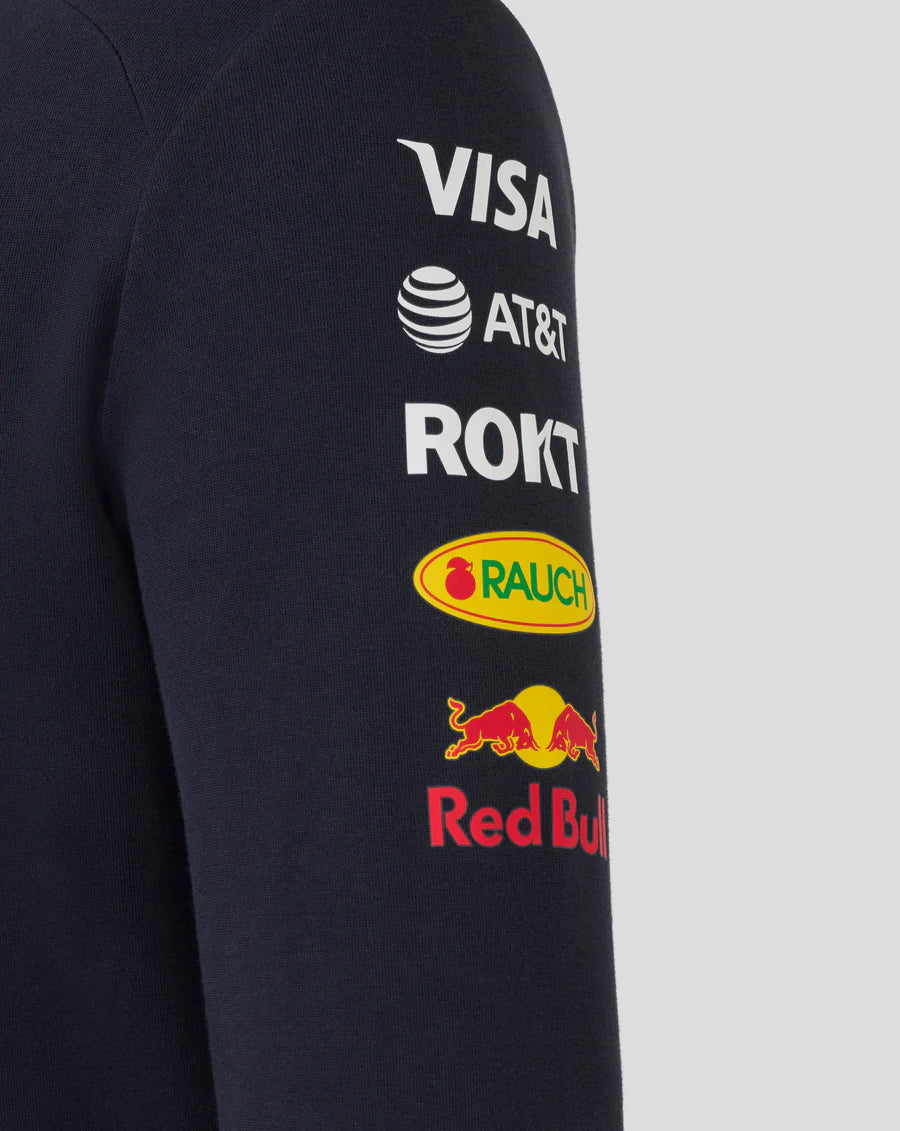 Red Bull Racing F1 Men's 2025 Full Zip Hooded Sweatshirt - Navy