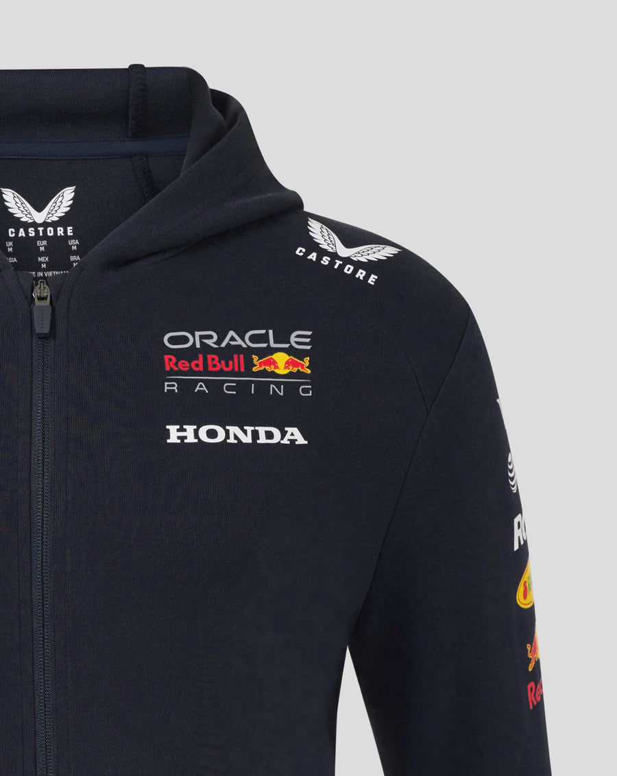 Red Bull Racing F1 Men's 2025 Full Zip Hooded Sweatshirt - Navy