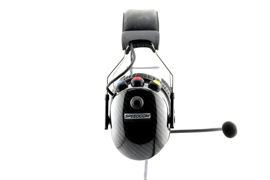 SPEEDCOM Carbon Fiber Multi Talk Active Noise Canceling Bluetooth Headset
