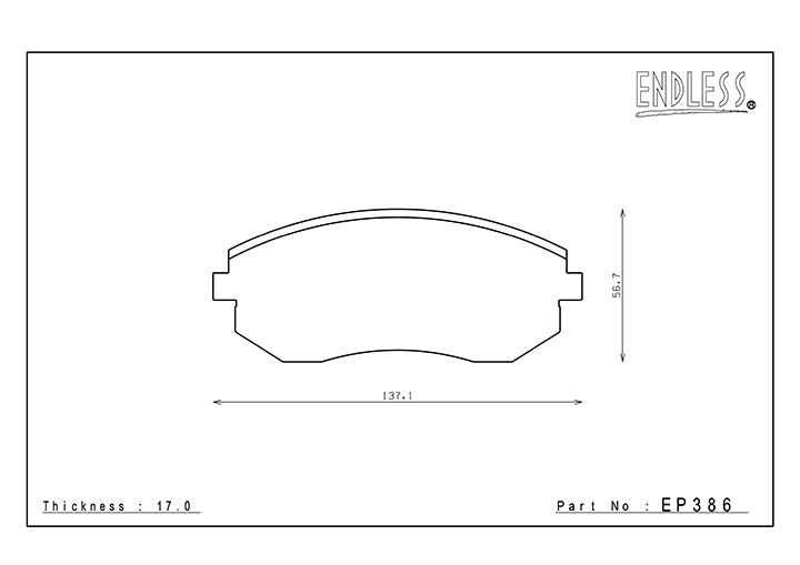 Endless Street Front & Rear Brake Pad Kit- Fits FR-S, BRZ, 86 with 292mm front Rotor Vented Rear Rotors (Tokico Calipers) - EP386/EP472