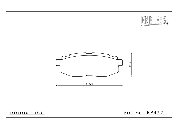 Endless Street Front & Rear Brake Pad Kit- Fits FR-S, BRZ, 86 with 292mm front Rotor (Tokico Caliper) - EP386/EP472