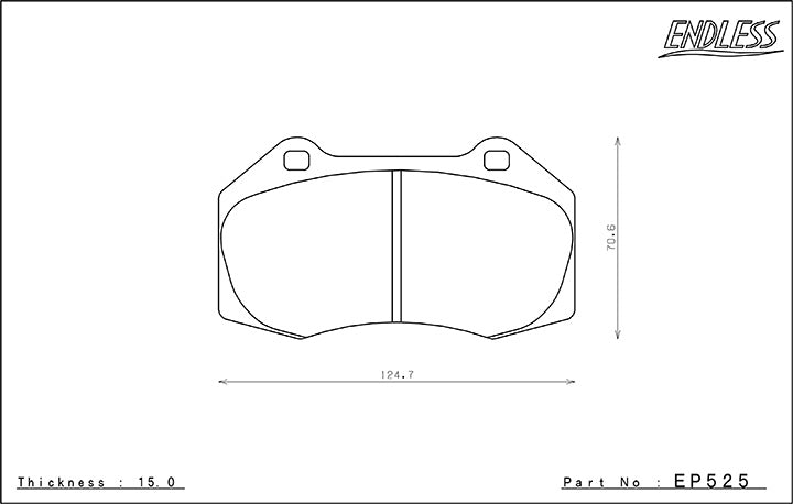 Endless Street Front & Rear Brake Pad Kit- Fits 16-19 MX-5 Miata w/Brembo Caliper (MX-5 Cup) - EP525/EP432