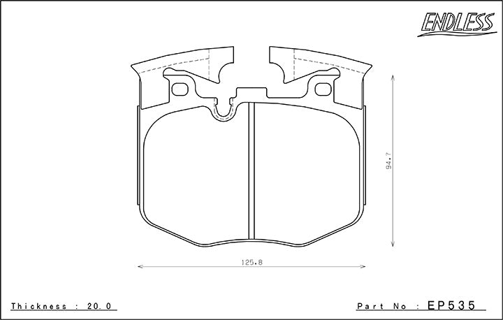 Endless Street Front & Rear Brake Pad Kit- Fits Toyota GR Supra & BMW Z4 - EP535/EP536