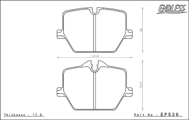 Endless Street Front & Rear Brake Pad Kit- Fits Toyota GR Supra & BMW Z4 - EP535/EP536