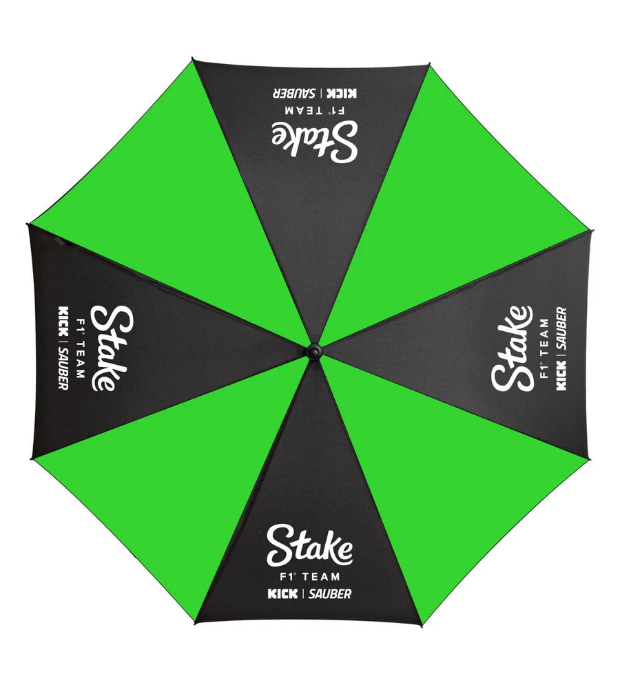 Stake F1 Kick Sauber Golf Umbrella - Black/Green
