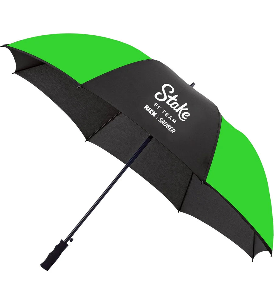 Stake F1 Kick Sauber Golf Umbrella - Black/Green