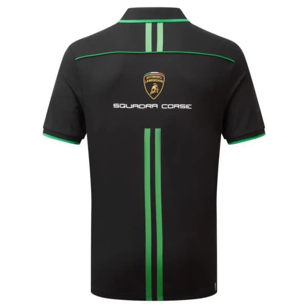 AUTOMOBILI LAMBORGHINI SQUADRA CORSE TEAM POLO SHIRT - BLACK