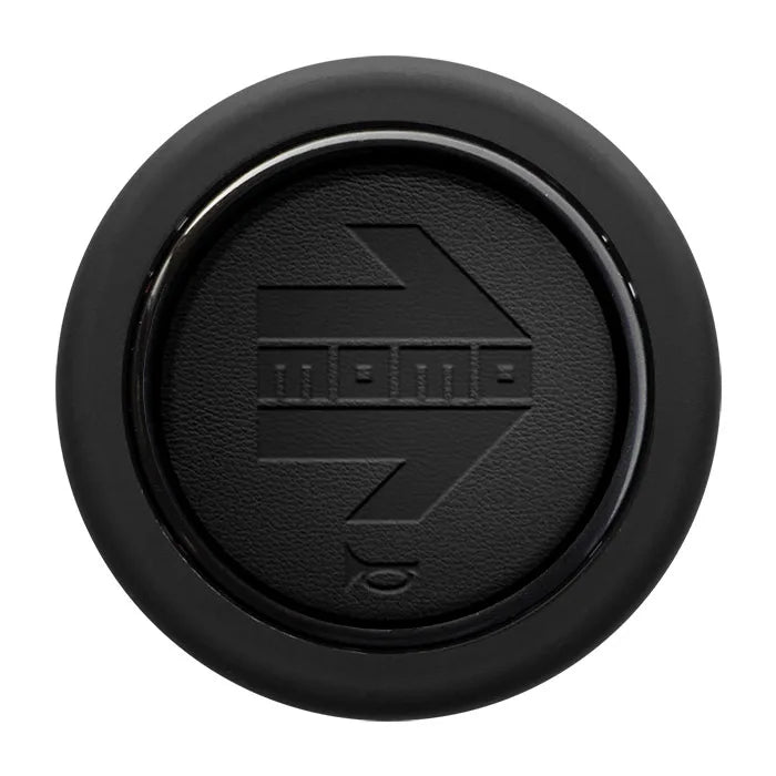 MOMO HERITAGE HORN BUTTON - BLACK LEATHER LOGO