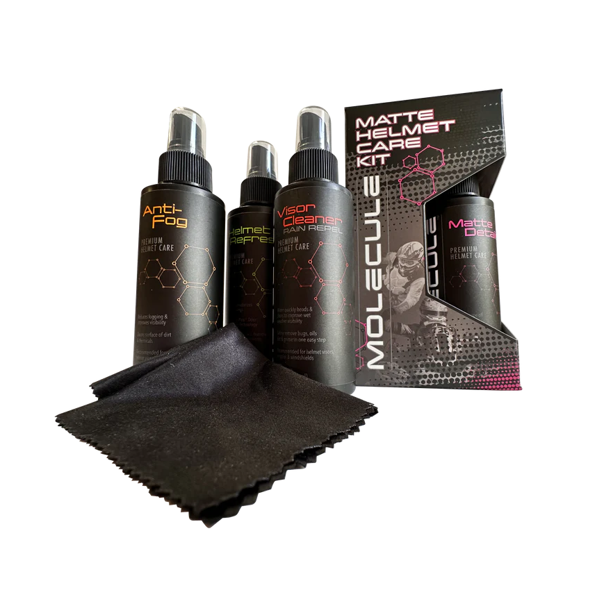 MOLECULE Matte Helmet Care Kit – 4oz Sprayers
