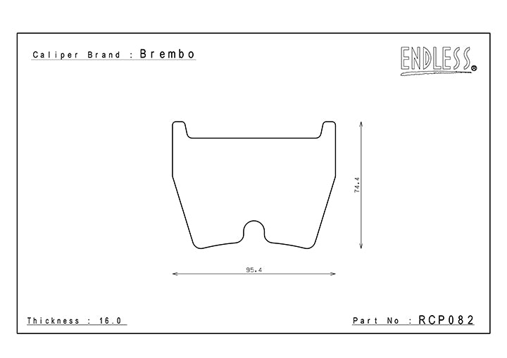 Endless Racing & Street Brake Pads - RCP082