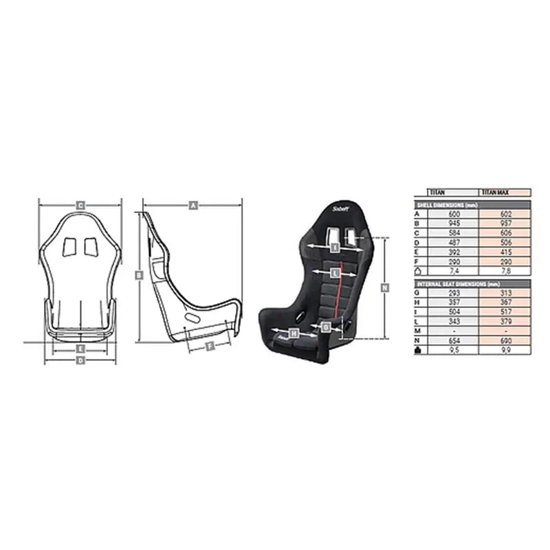 SABELT TITAN MAX XL Racing Seat