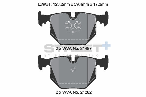 Street+ Brake Pads by Pagid Racing- T8223SP2001