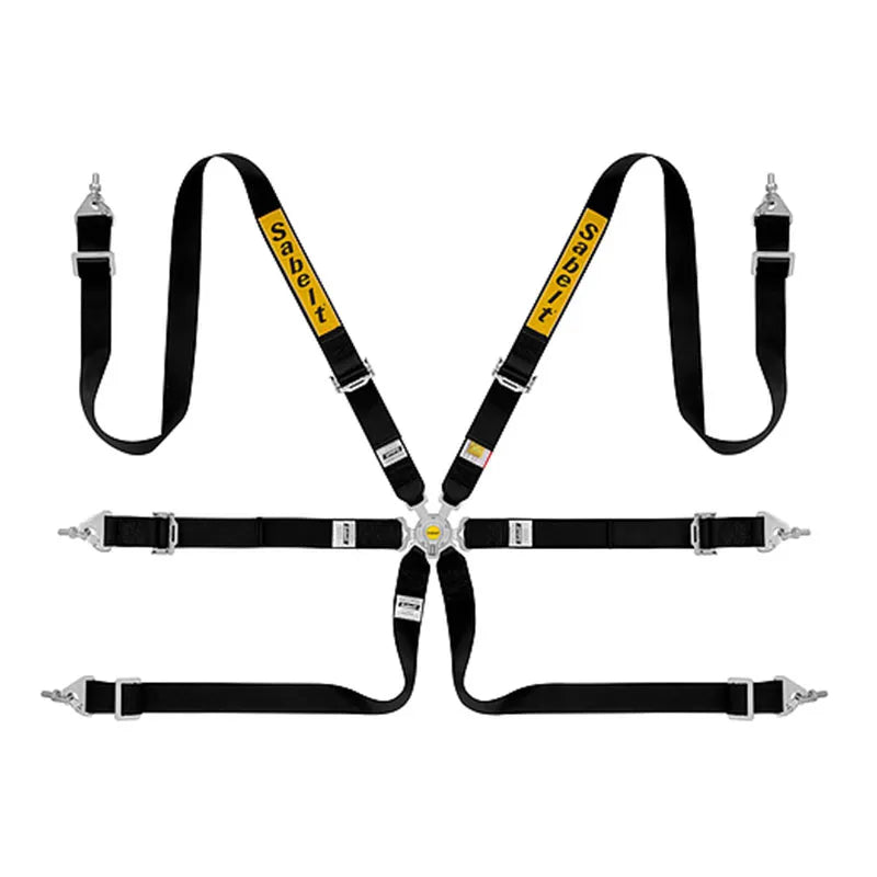 Sabelt  2 x 2 Steel Series 6-Point Racing Harness  (FIA Approved)