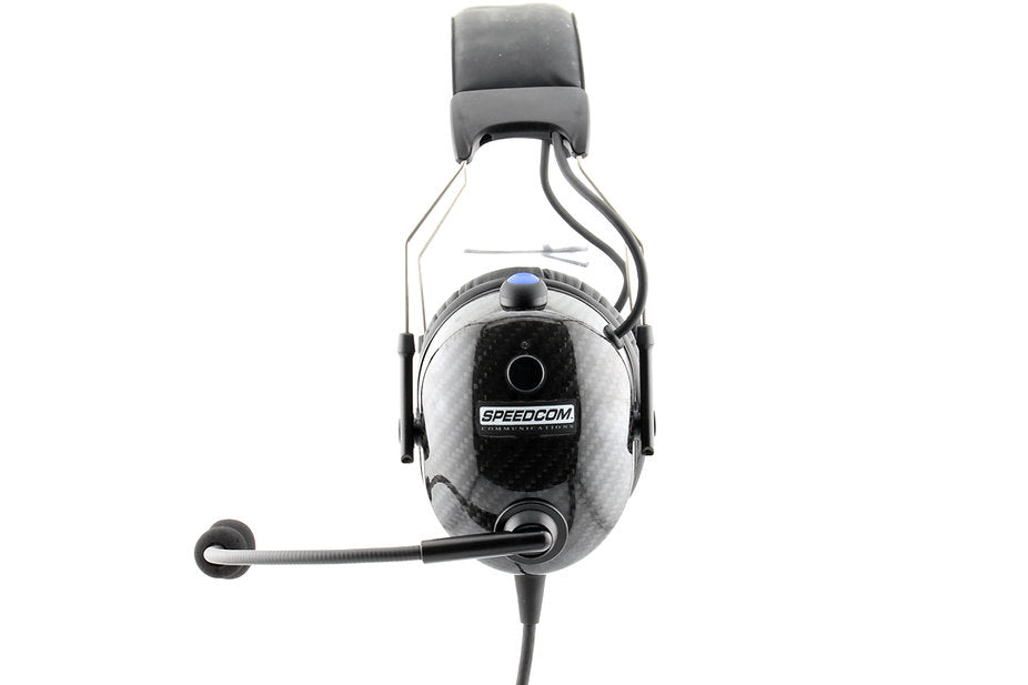 SPEEDCOM Carbon Fiber Dual Talk Active Noise Canceling Bluetooth Headset