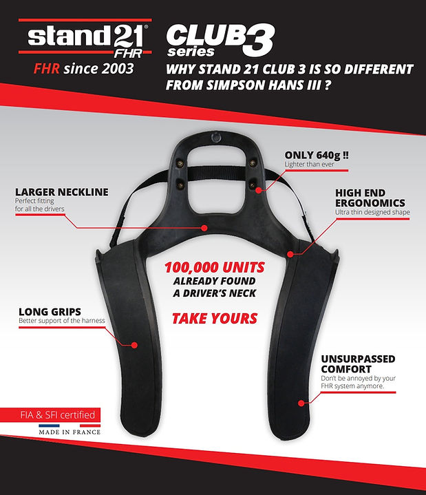 Stand 21 Club 3 Series Head & Neck Restraint Device