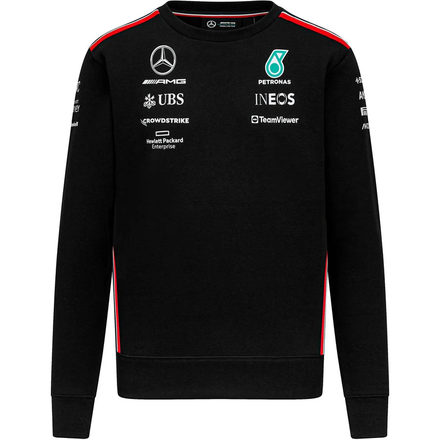 Mercedes AMG Petronas F1 2023 Men's Team Crew Sweatshirt - Black