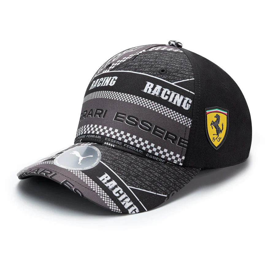 Scuderia Ferrari F1 Graphic Baseball Hat - Black