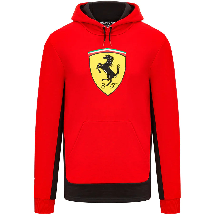 Scuderia Ferrari F1 Men's Puma Large Shield Hoodie Sweatshirt