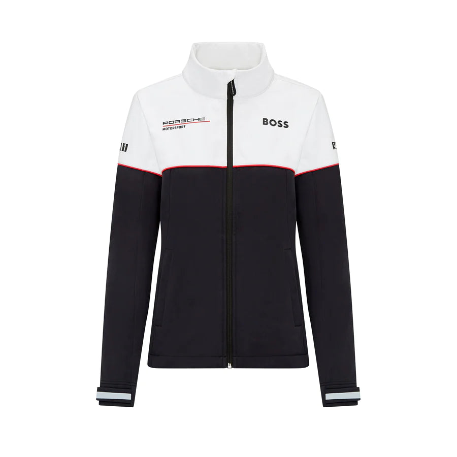 Porsche Motorsport Women's Team Softshell Jacket - Black & White