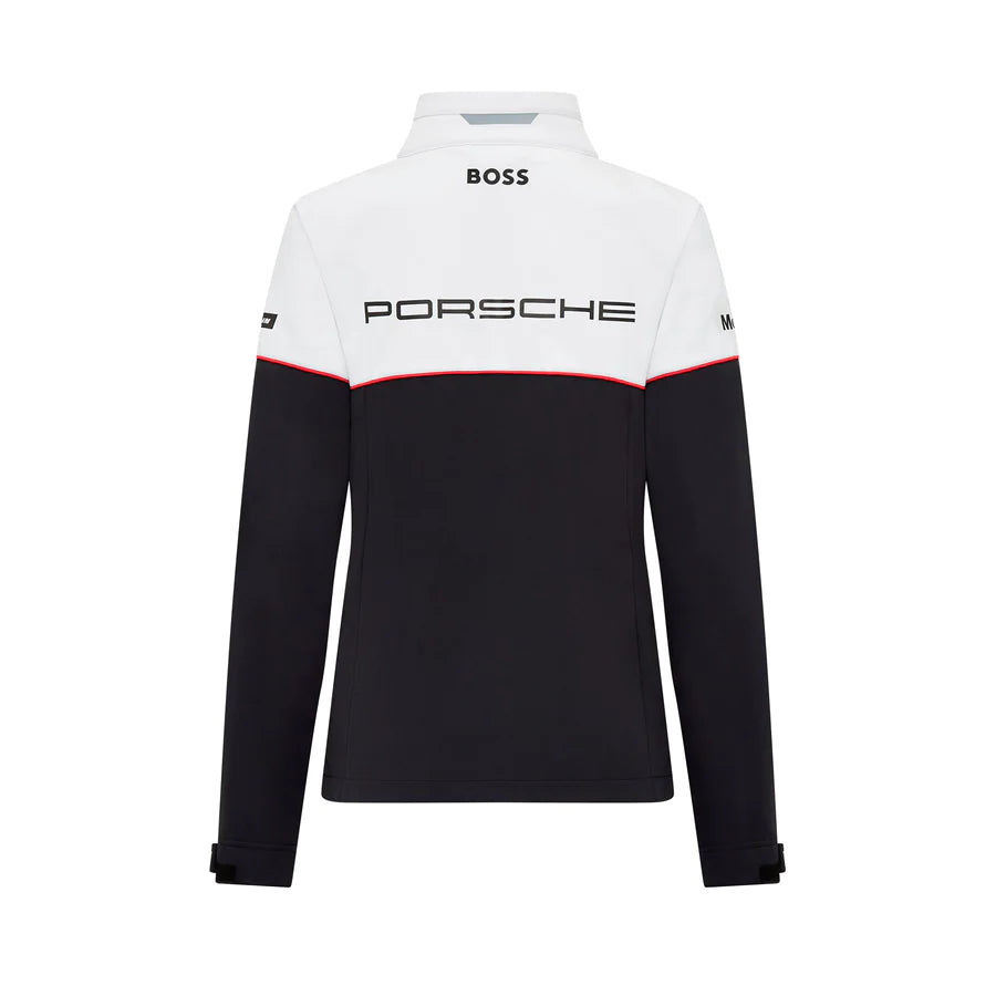 Porsche Motorsport Women's Team Softshell Jacket - Black & White