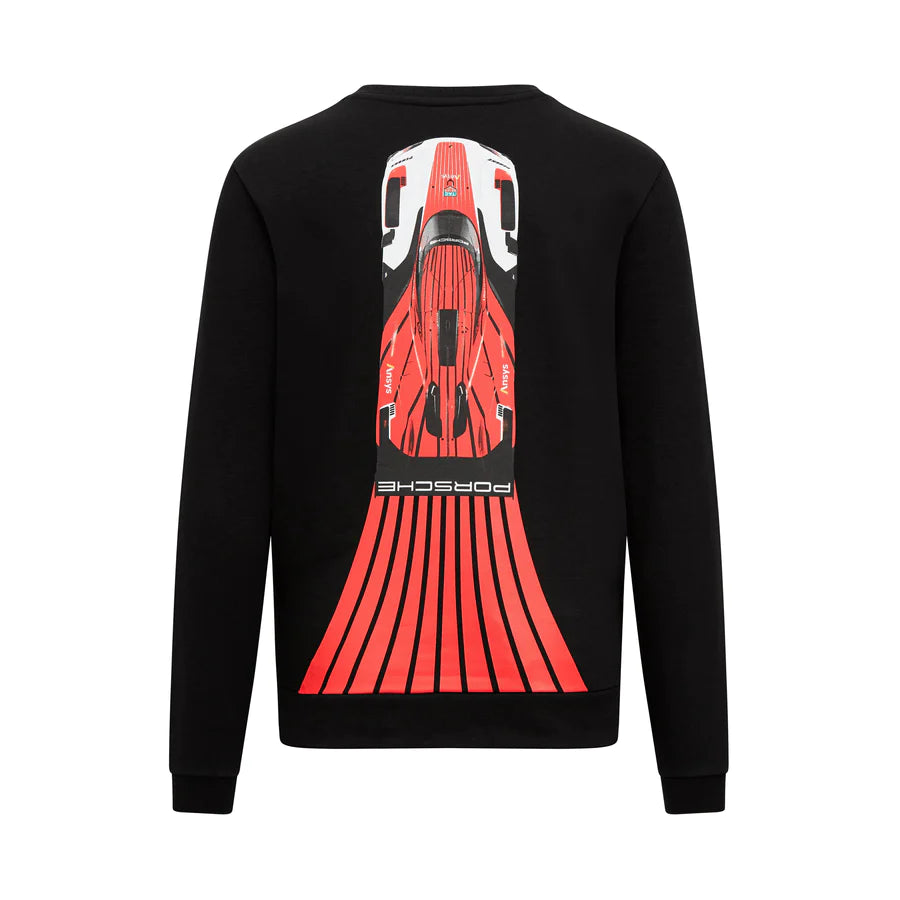 Porsche Penske Motorsport Men's Crew Sweatshirt - Black & Red