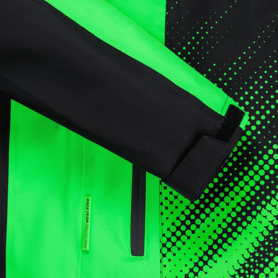 Stake F1 Kick Sauber 2025 Team Rain Jacket - Black/Green