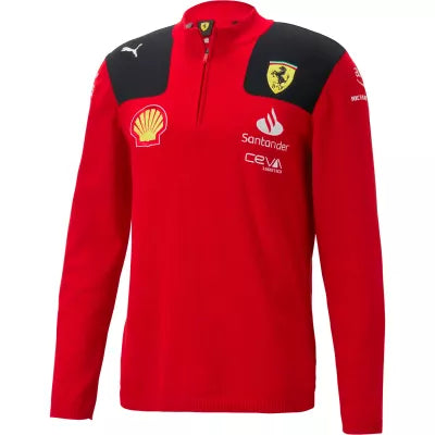 Scuderia Ferrari F1 Men's Team 1/2 Zip Sweater - Red