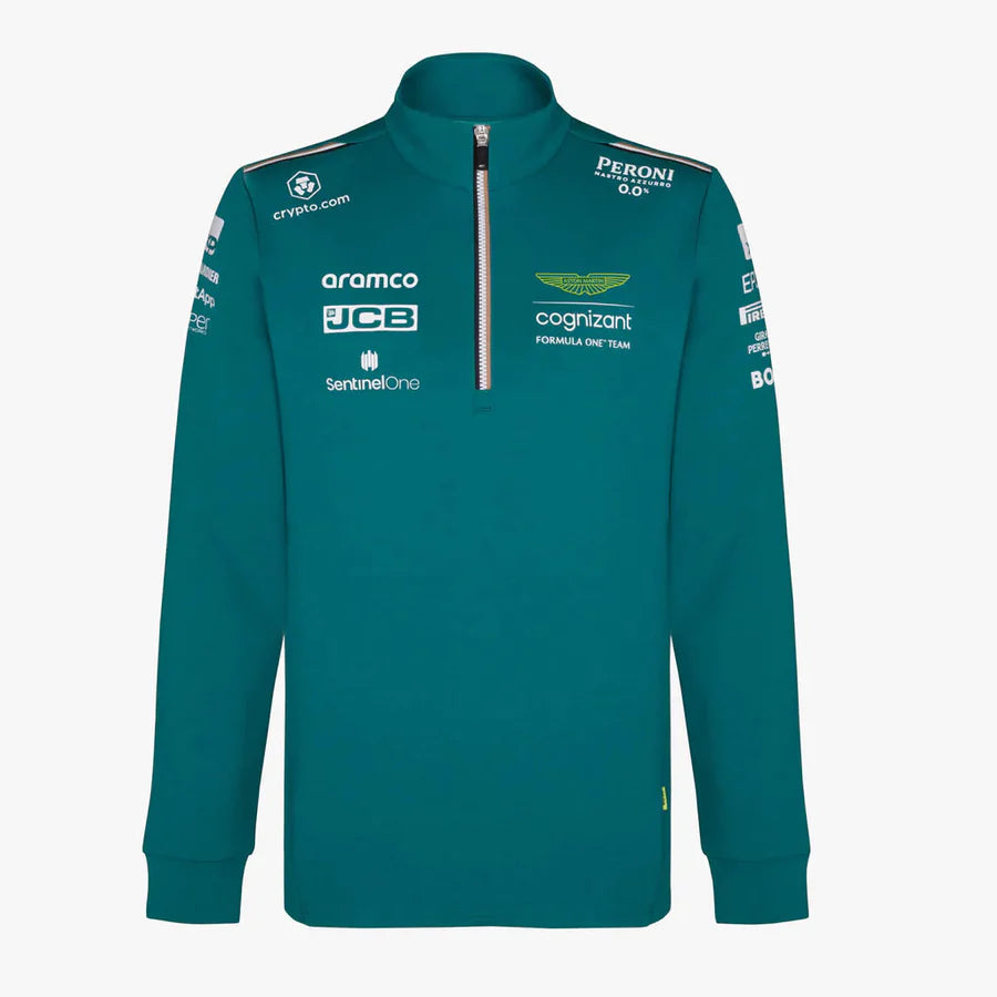 Aston Martin Cognizant F1 2023 Men's Team 1/4 Zip Mid Layer - Green