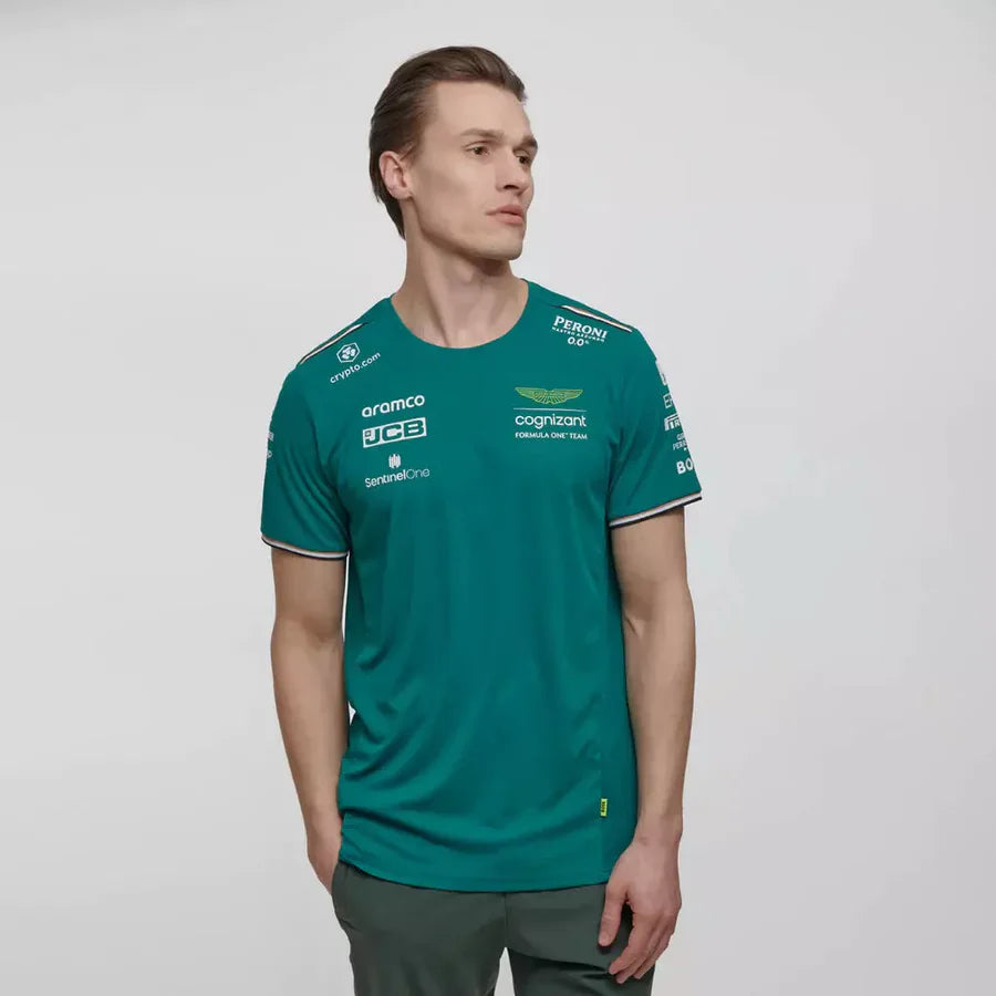 Aston Martin Cognizant ARAMCO F1 Men's Team T-Shirt - Green