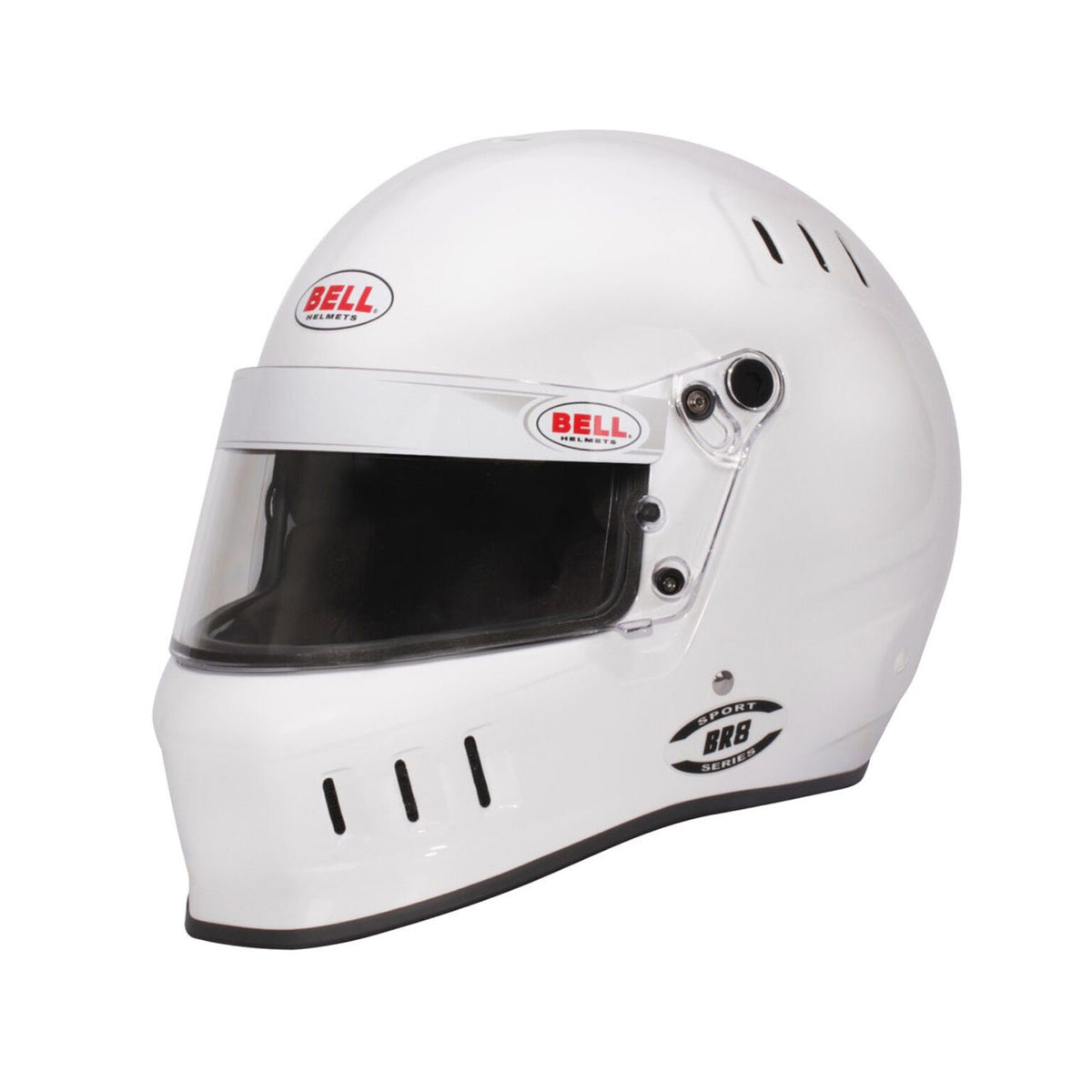 Bell BR8 SPORT Dirt Track and Off-Road Racing Helmet - Snell SA2025, Snell SA2025 | Gloss White