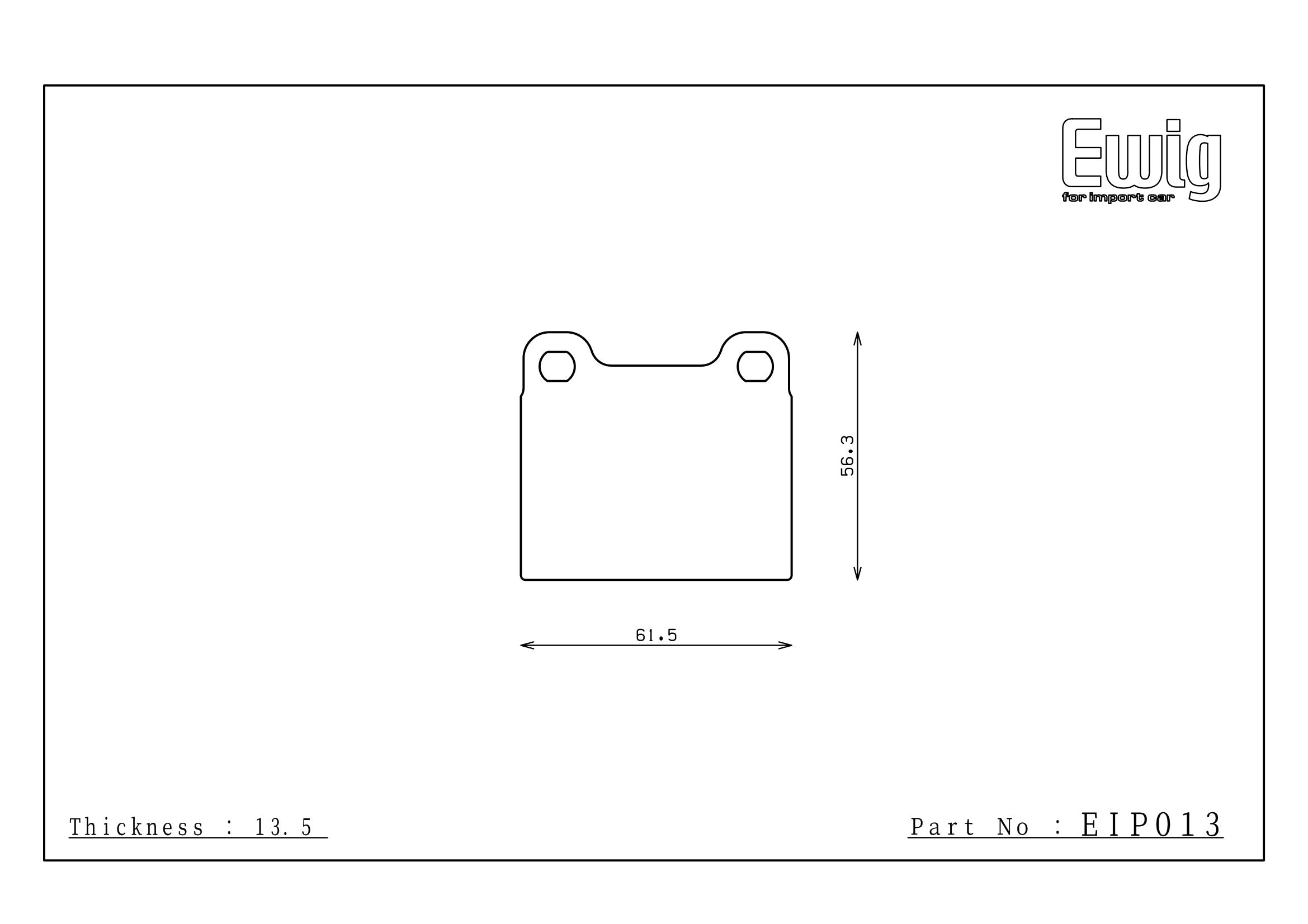 Endless Racing & Street Brake Pads - EIP013