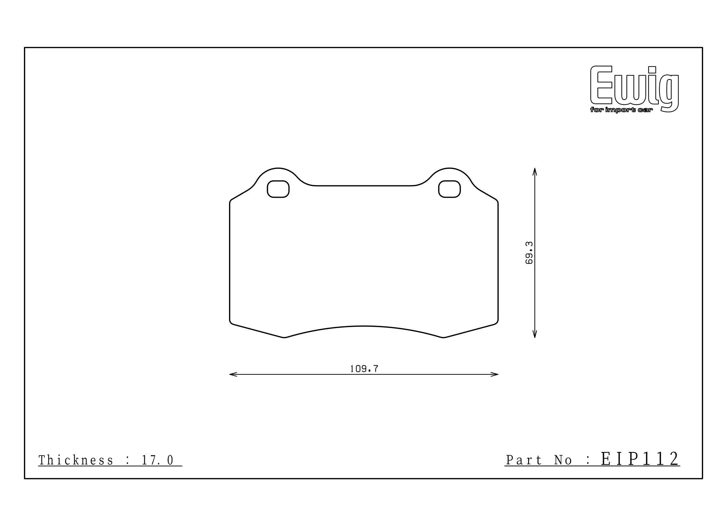 Endless Racing & Street Brake Pads - EIP112