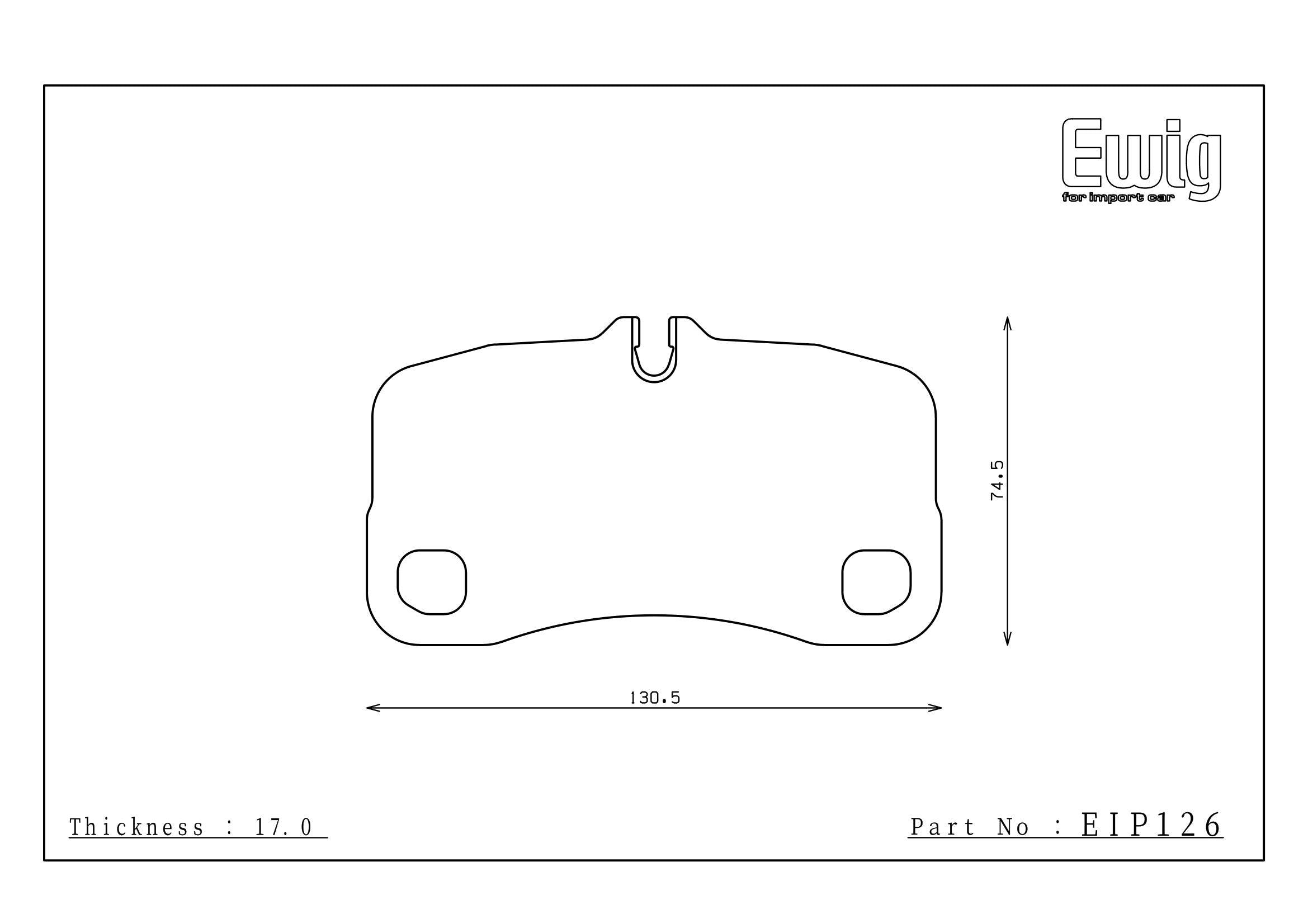 Endless Racing & Street Brake Pads - EIP126