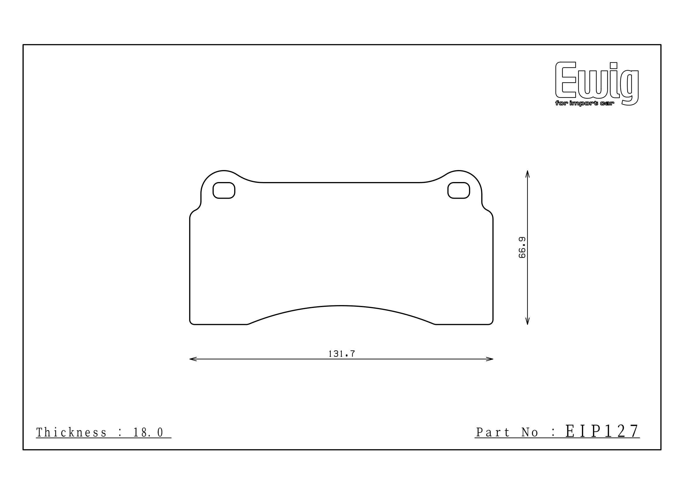 Endless Racing & Street Brake Pads - EIP127