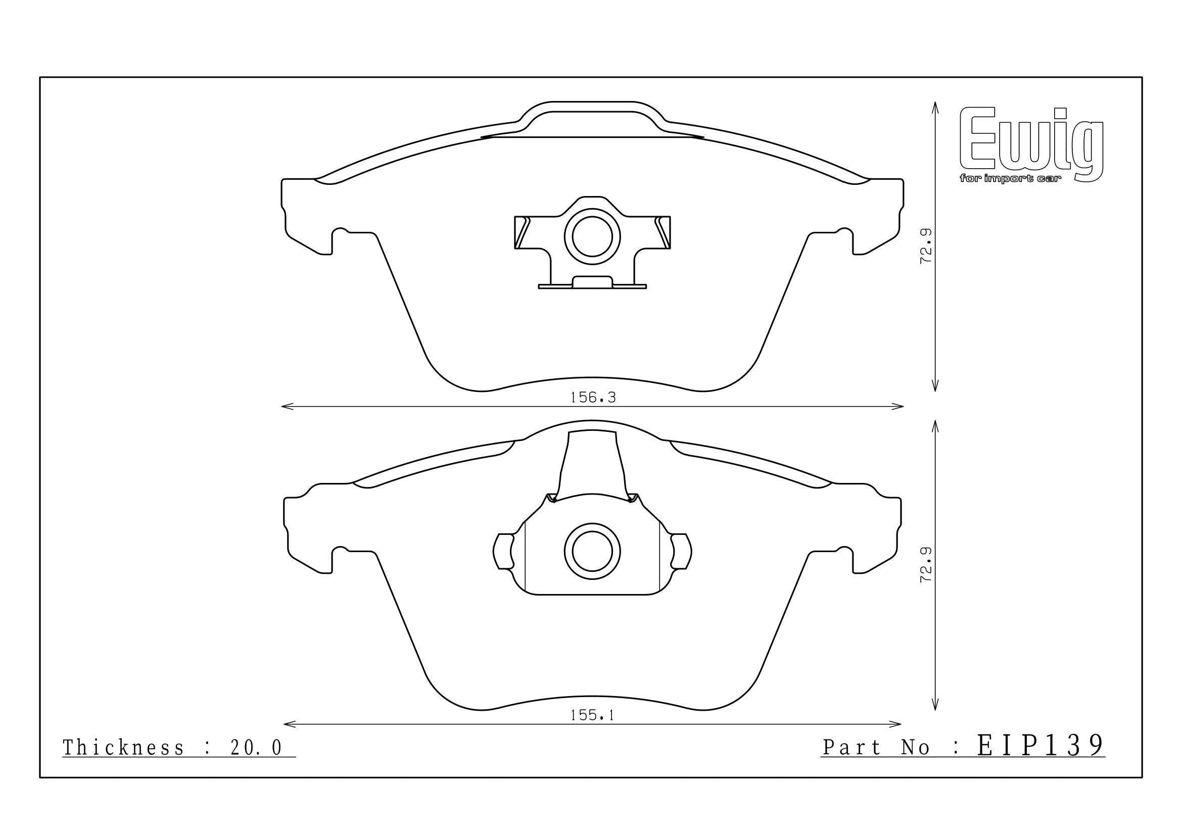 Endless Racing & Street Brake Pads - EIP139