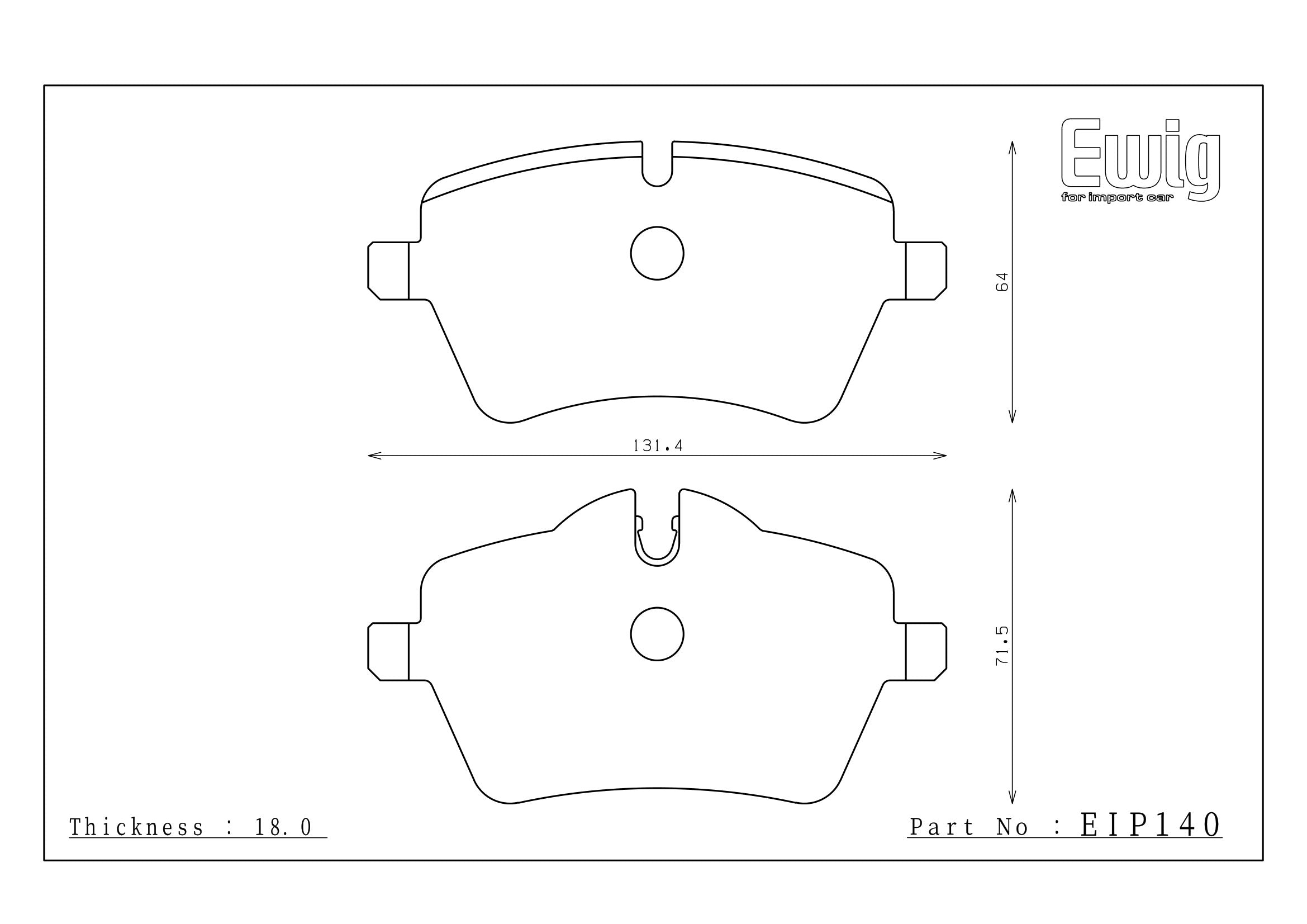 Endless Racing & Street Brake Pads - EIP140