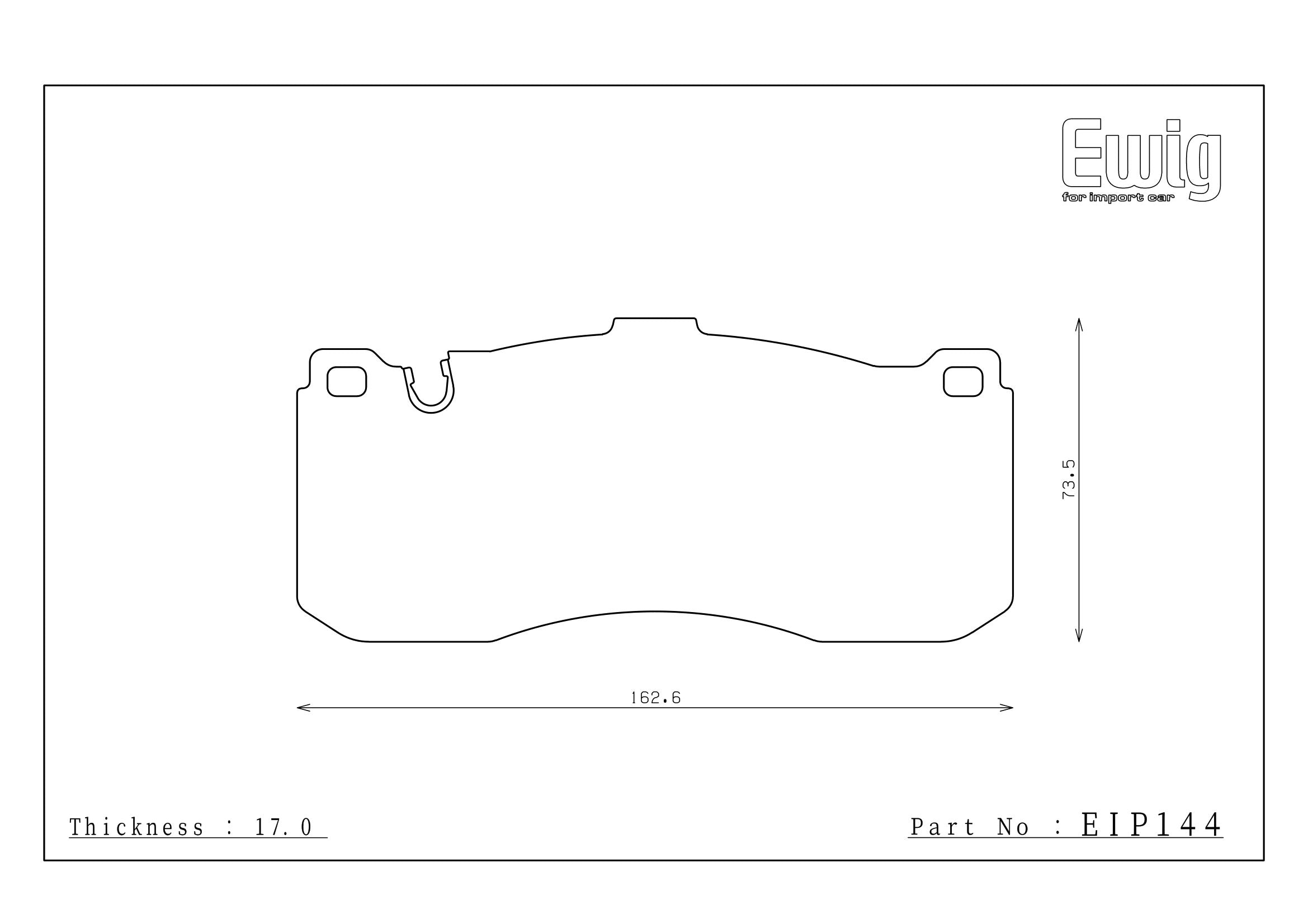 Endless Racing & Street Brake Pads - EIP144