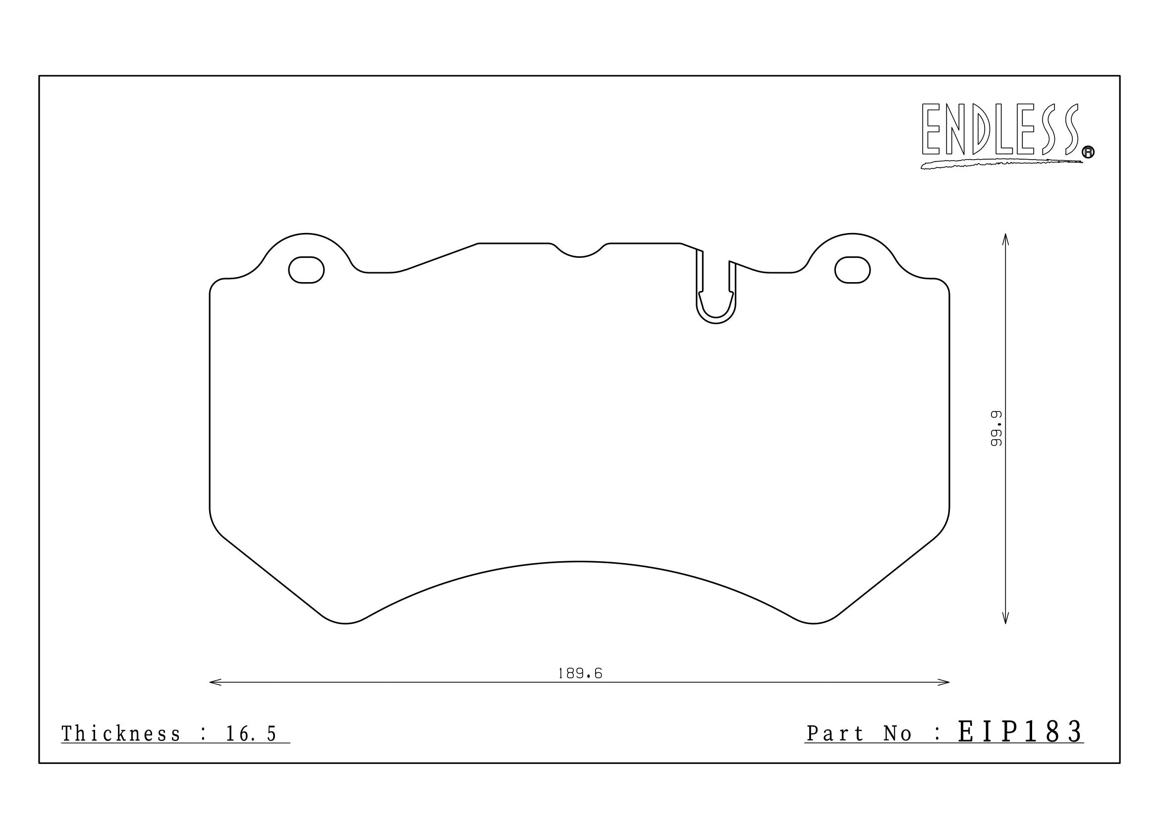 Endless Racing & Street Brake Pads - EIP183