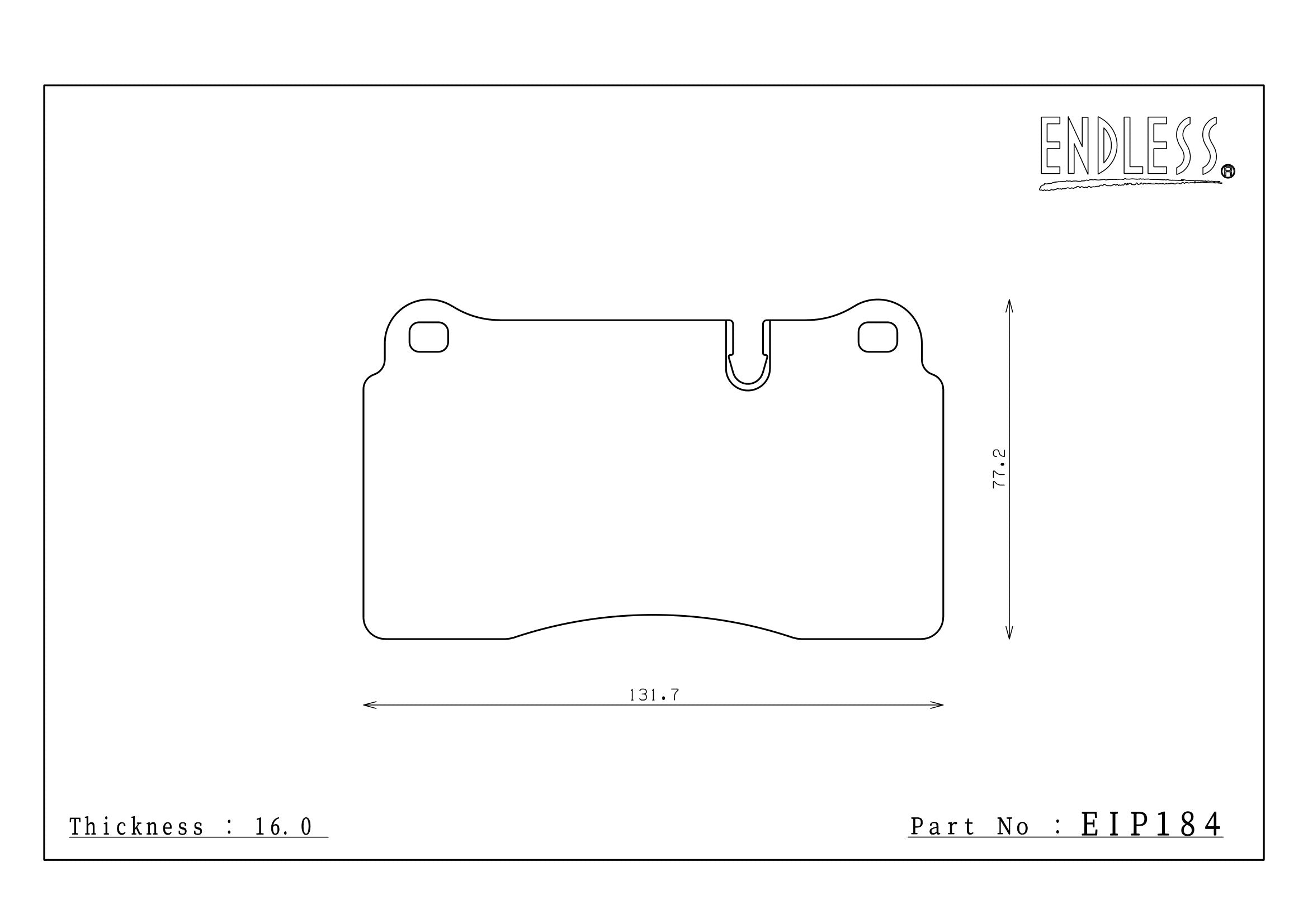 Endless Racing & Street Brake Pads - EIP184