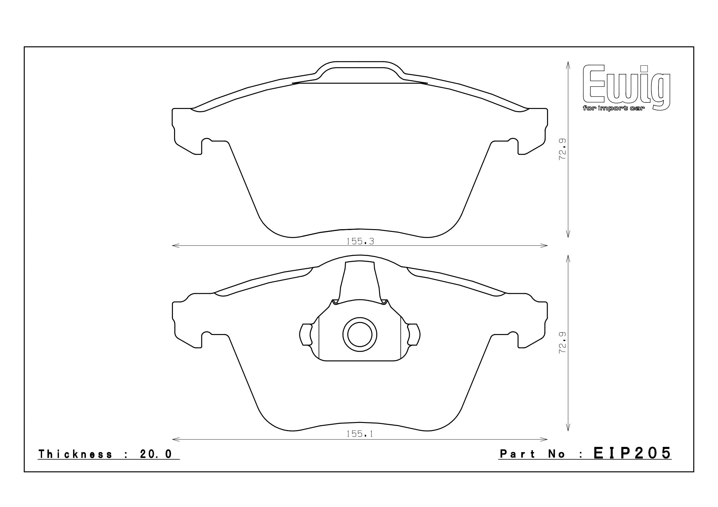 Endless Racing & Street Brake Pads - EIP205