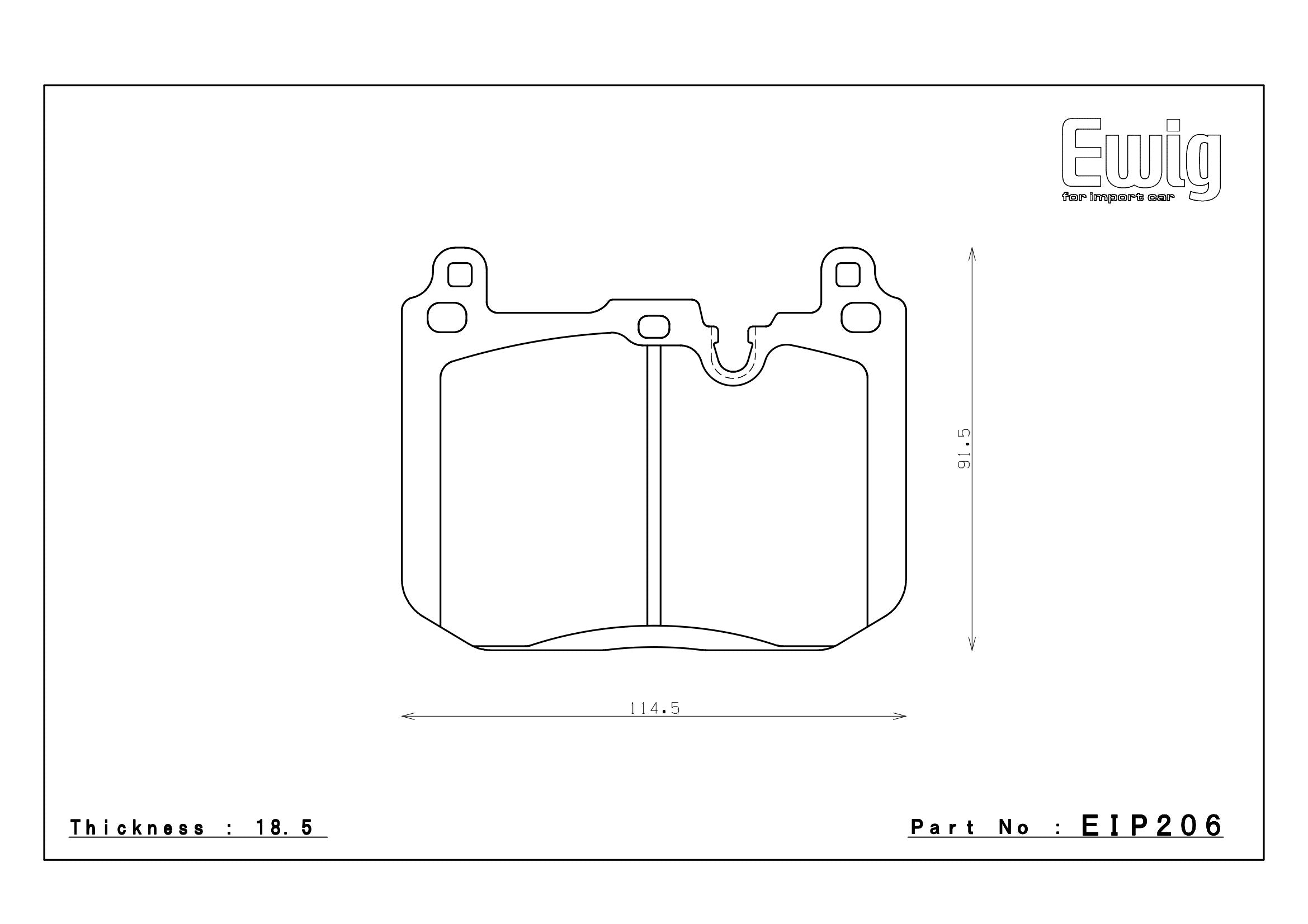 Endless Racing & Street Brake Pads - EIP206