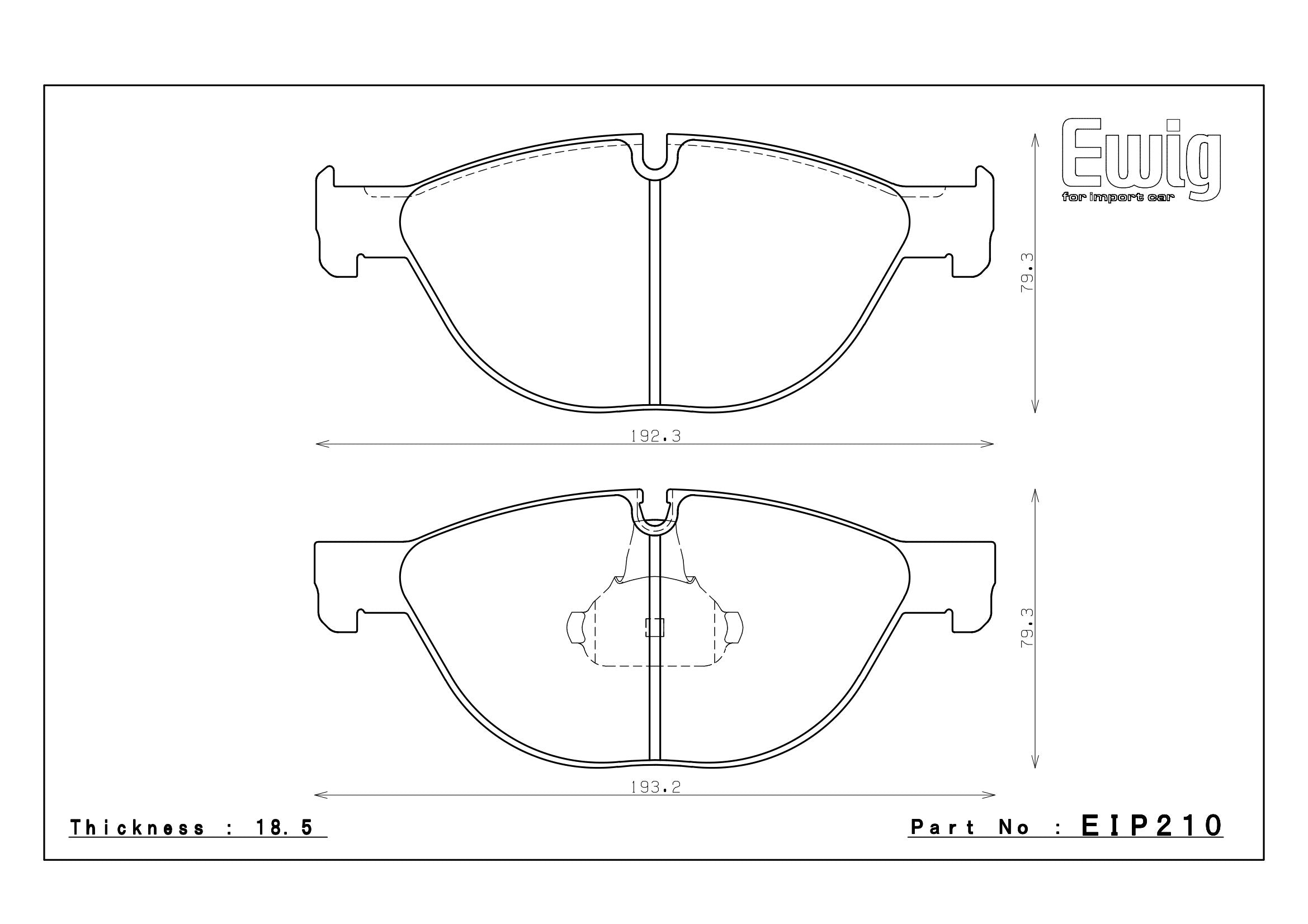 Endless Racing & Street Brake Pads - EIP210