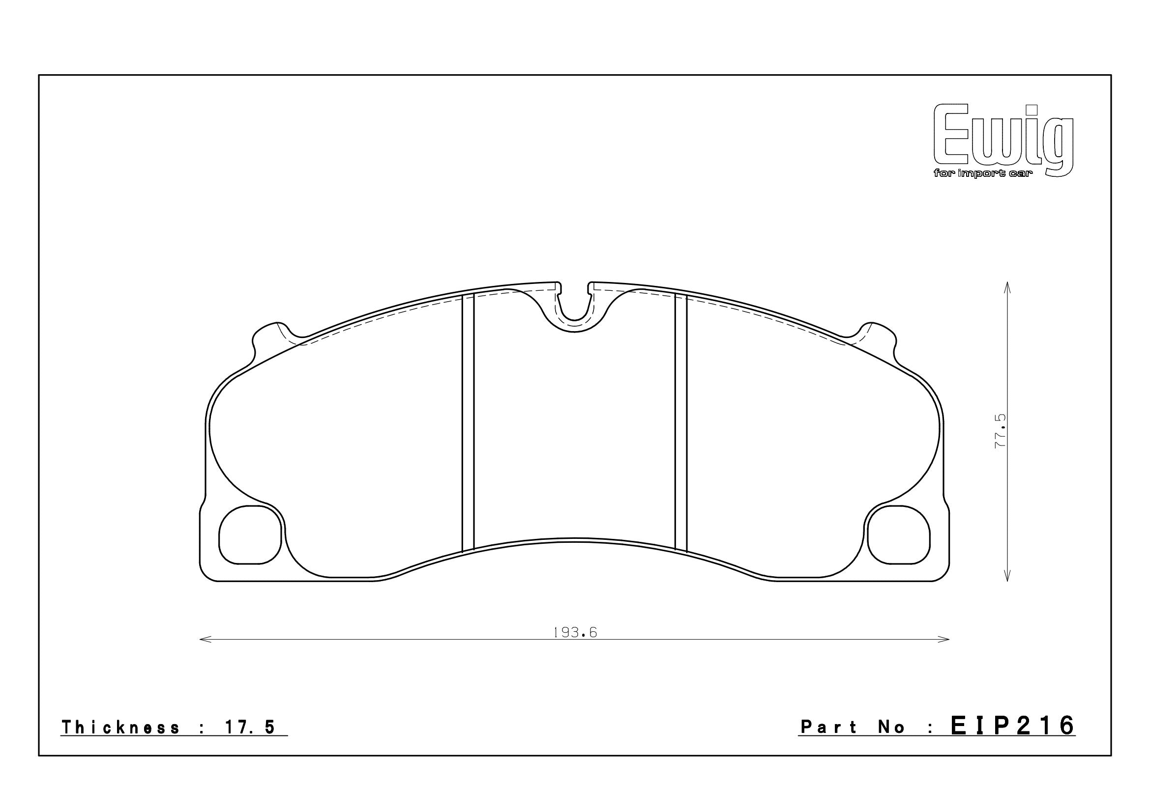 Endless Racing & Street Brake Pads - EIP216