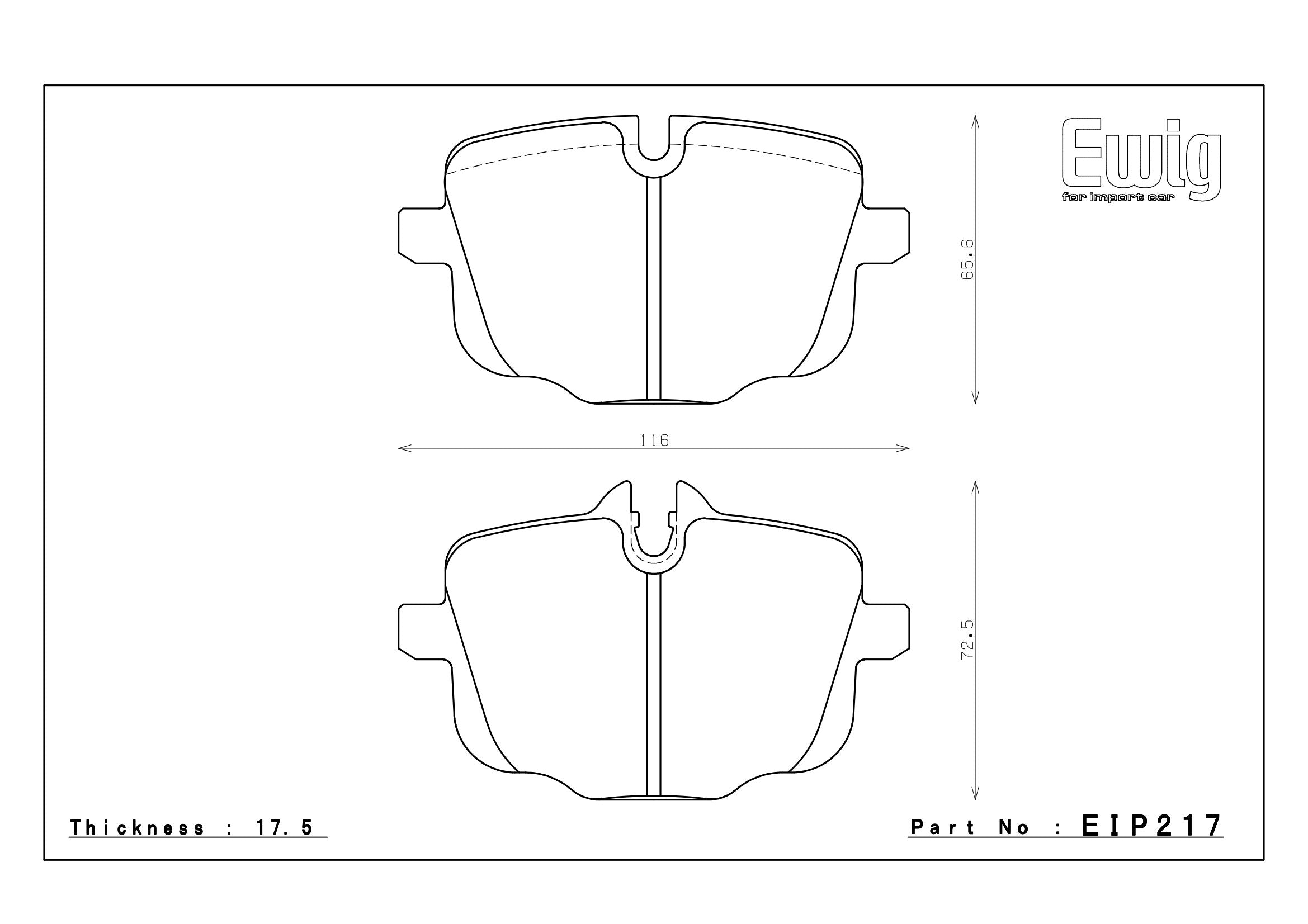 Endless Racing & Street Brake Pads - EIP217