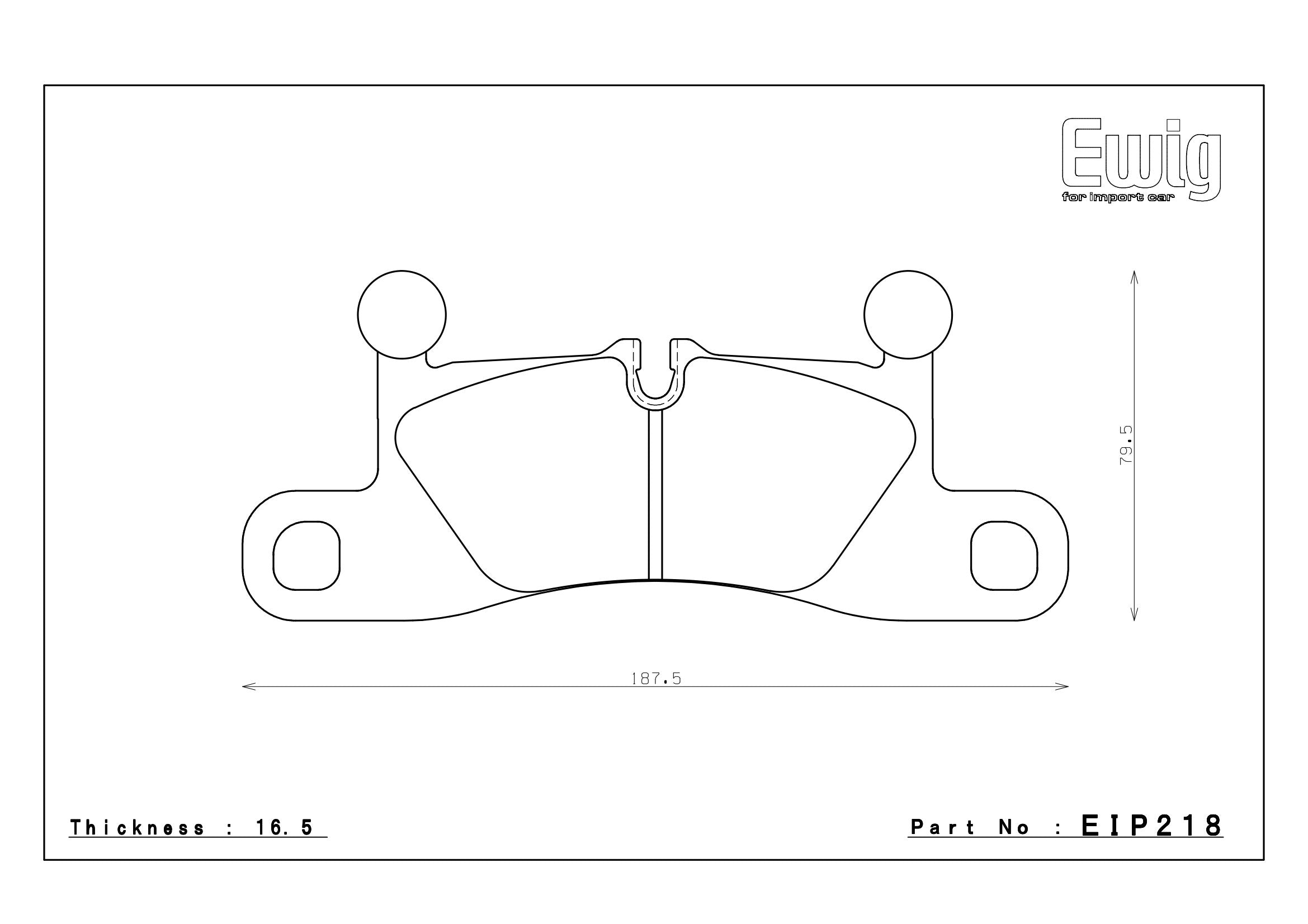 Endless Racing & Street Brake Pads - EIP218