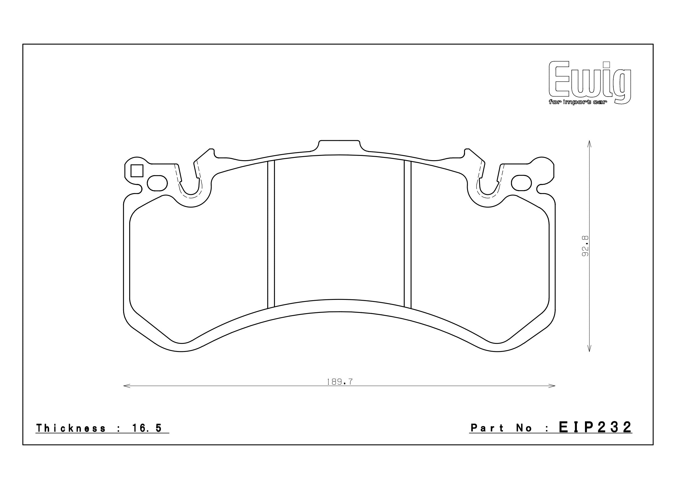 Endless Racing & Street Brake Pads - EIP232