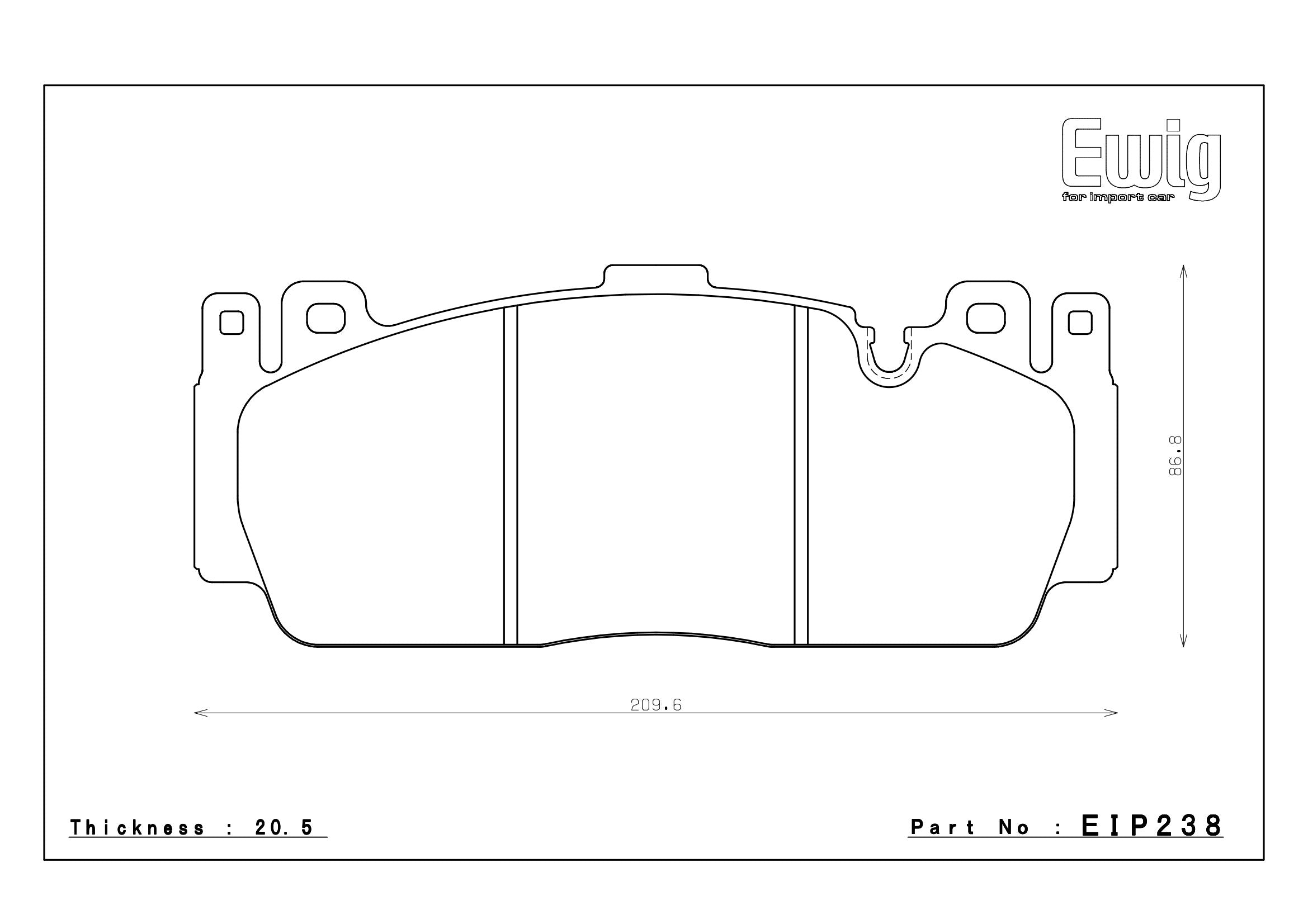 Endless Racing & Street Brake Pads - EIP238