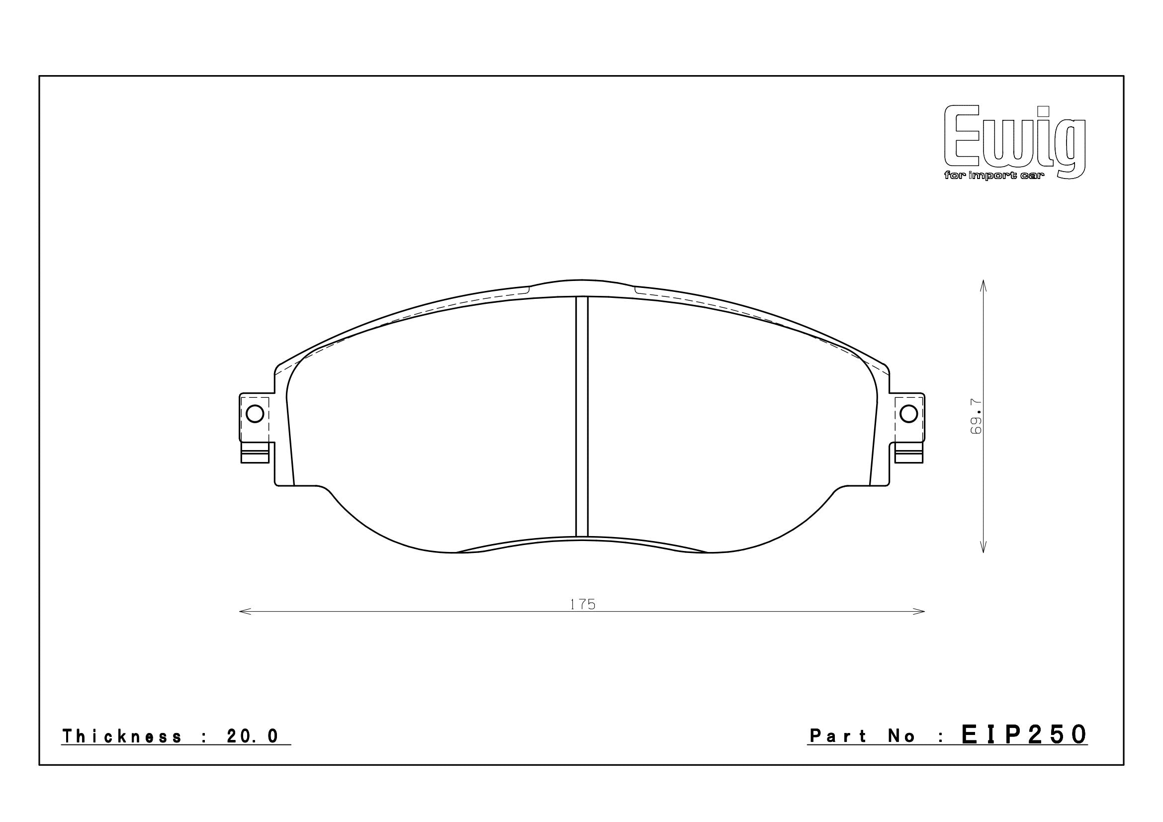 Endless Racing & Street Brake Pads - EIP250