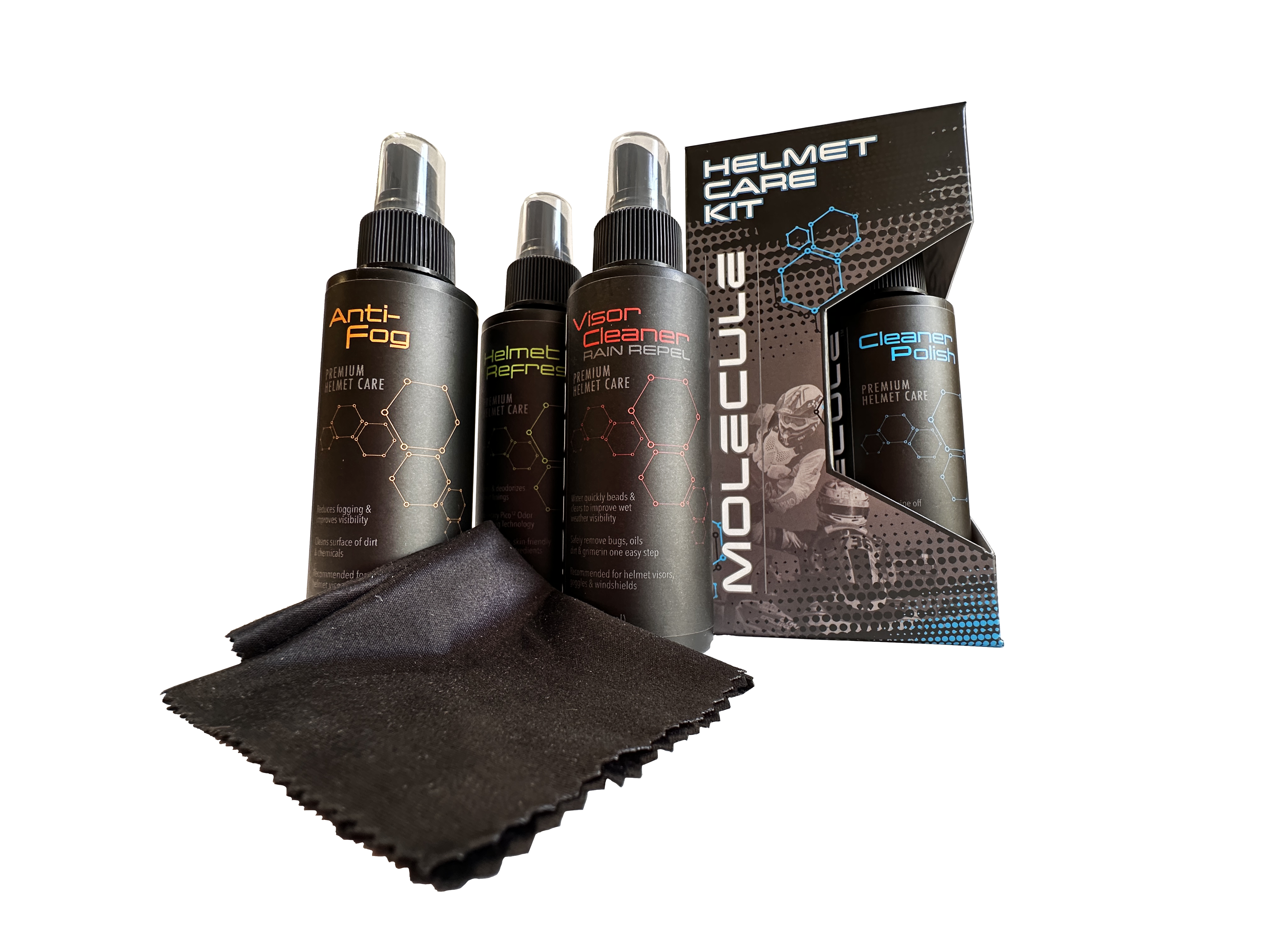 MOLECULE HELMET CARE KIT – 4 oz. Sprayers